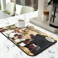 thumbnail image 2 of Coffee Mat, Coffee Vintage Chef Kitchen Pattern Coffee Bar Mat for Coffee Station Accessories and Organizer, Absorbent Dish Drying for Kitchen Counter, Coffee Bar Decor Coffee Machine Mat 19.5x12in, 2 of 7
