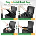thumbnail image 4 of 30 Gallon Trash Can, Resin Outdoor Garbage Can with Lid, Waterproof Hideaway Patio Waste Bins for Outside Use (Black), 4 of 7