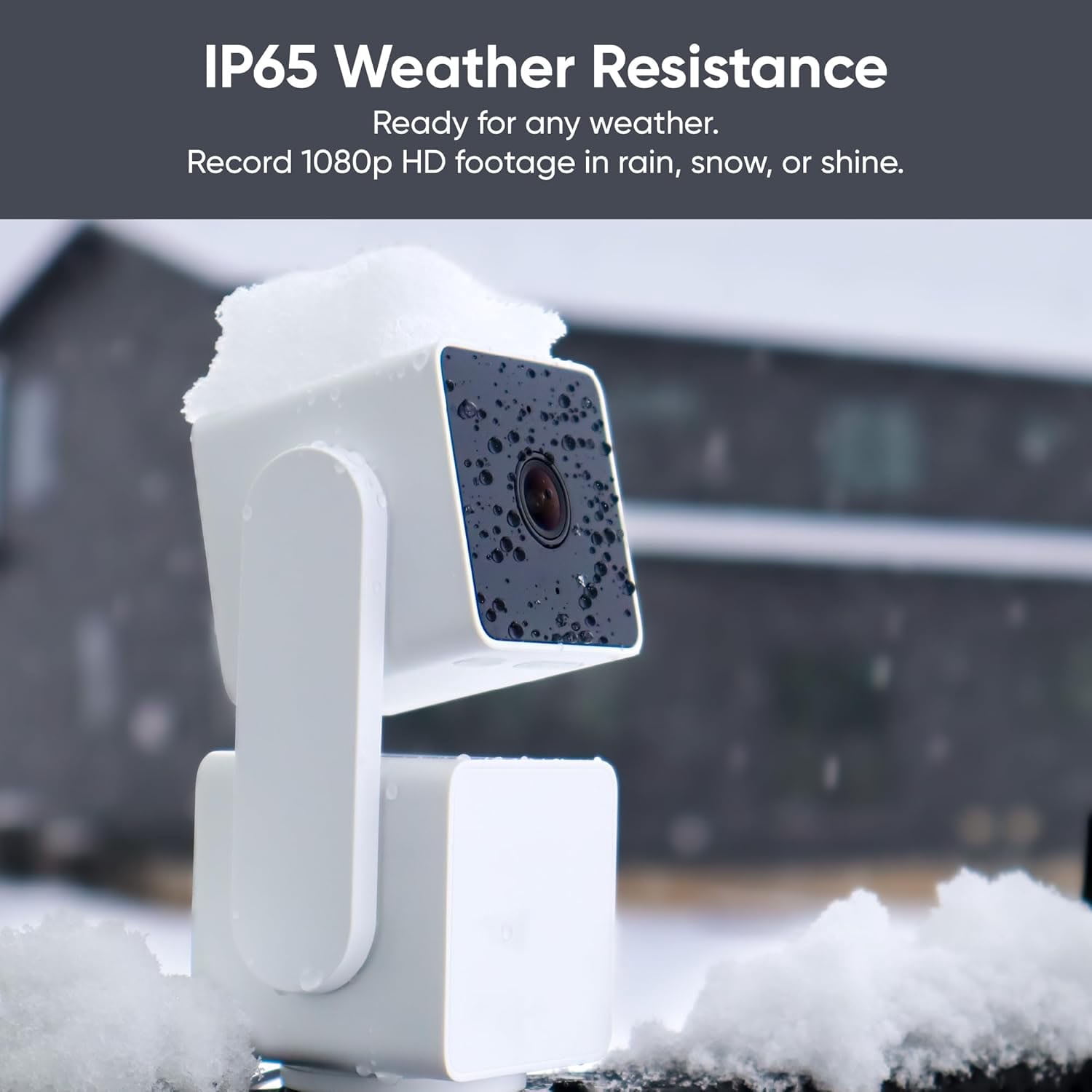 Restored Wyze Cam Pan v3 Indoor/Outdoor Wired Security Camera with Pan/Tilt/Zoom - White