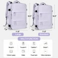 thumbnail image 2 of DAKIMOE Large Travel Backpack for Women Men Laptop Bag Airline Approved Carry On Backpacks Waterproof Anti Theft Gym Bags Hiking Flight Approved Luggage Casual Daypack, Standard, Purple, 2 of 8