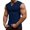 Navy, variant on Waffle Knit Tank Tops Men Lightweight Breathable V Neck Muscle Sleeveless Shirt Athletic Running Gym Tanks