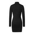 thumbnail image 5 of Summer Dresses for Women, Dresses for Women,Women's Casual Bodycon Dress Long Sleeve Wrap Mini Skirt Slim Fit Stretchy Comfortable Party Wear, 5 of 5