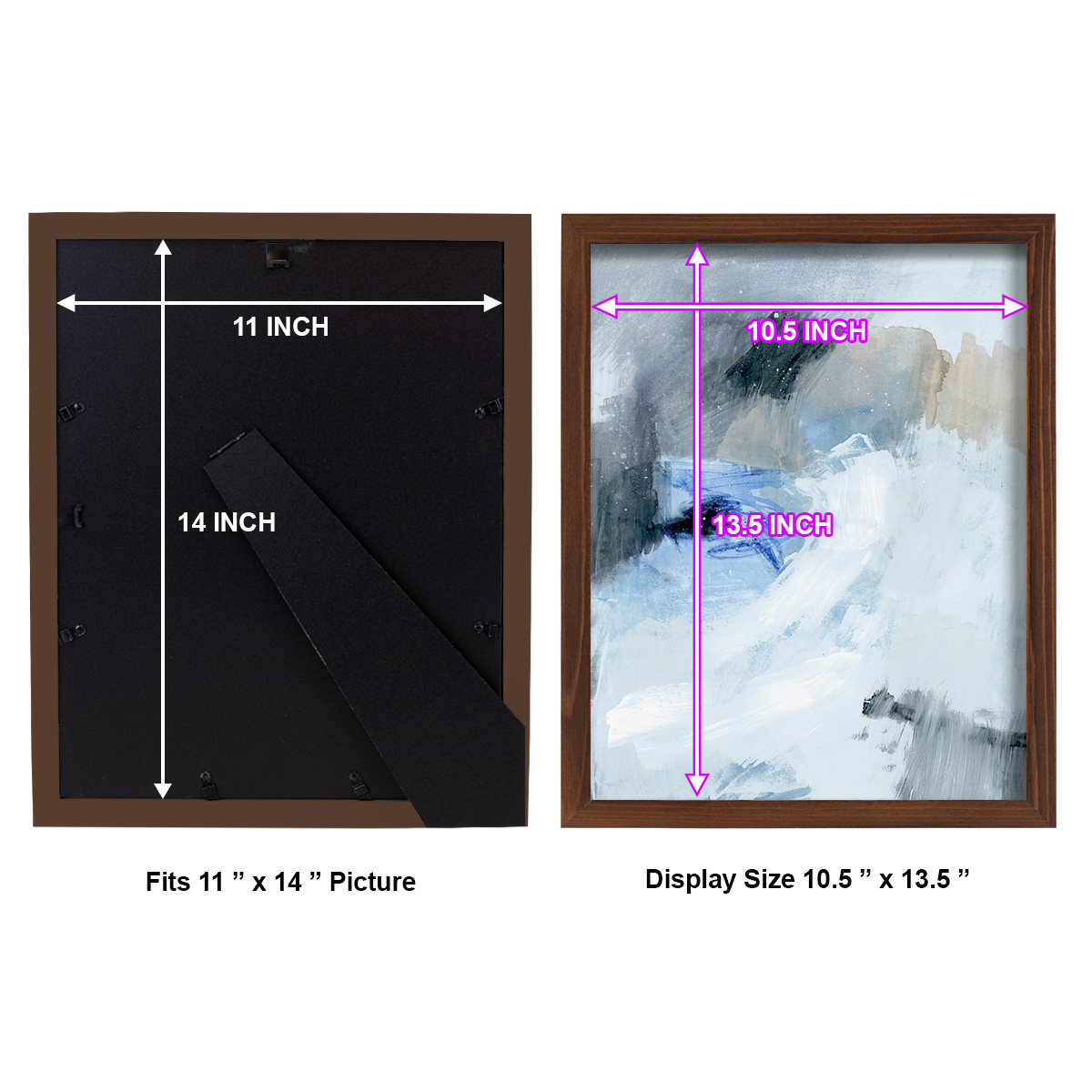 Welle I - Framed Print w/glass - Chestnut