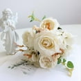 thumbnail image 2 of Beautiful Artificial Silk Fake Flowers Wedding Valentines Bouquet Bridal Decor Home Decoration, 2 of 12