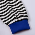 thumbnail image 6 of Blue Womens Tops Women Oversized Striped Color Block Long Sleeve Crew Neck Sweatshirt Casual Loose Pullover Shirt Top Fall Outfits for Women 2025, 6 of 6