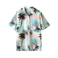 thumbnail image 5 of ZXSXSY Womens Hawaiian Floral Print Button-Up Short Sleeve Shirts, 5 of 9