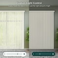 thumbnail image 4 of CHICOLOGY Large Vertical Blinds for Indoor Windows, Light Filtering PVC Slats, 78"W X 84"H, Easy Install, Privacy Shades for Sliding Glass Doors & Living Rooms, Alabaster, 4 of 7