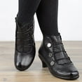 thumbnail image 2 of Gyexs Ankle Boots for Women Dressy Ankle Cowboy Boots Low Heel Western Cowboy Boots Zipper Casual Short Ankle Booties Z01 Black Size 6.5, 2 of 5