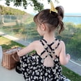 thumbnail image 5 of PINQI A Line Toddler Girls Sundress Girls Daisy Sleeveless Dress Floral Slip Kids Clothes Dress Baby Beach Girls Dress for 1 to 6 Years, 5 of 8