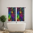 thumbnail image 3 of Galaxy Blackout Curtains Grommet Thermal Insulated Room Darkening Curtains Colorful Space Nebula Print Pattern Light Blocking Drapes for Kids Bedroom Living Room 2 Panels-52"W x 45"L (Pack of 2), 3 of 7
