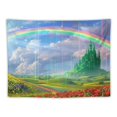 thumbnail image 5 of AWERP  Tapestry Fields Musical Yellow Brick Road Backdrop Leading Into Emerald Wizard City Land Rainbow Party Home Decor Wall Hanging for Living Room Bedroom Dorm Painting, 5 of 6