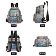 thumbnail image 4 of FORMRS Mini Backpack Purse for Women Travel Daypack Casual Shoulder Bag, Blue Plants Window, 4 of 7