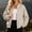 Khaki, variant on WIZUTIZ Women's Lightweight Windproof Cropped Jacket Stand Collar Zip Up Long Sleeve Solid Color Casual