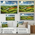 thumbnail image 4 of Designart "Multicolor Minimalism Line Art Landscape II" Landscapes Framed Wall Art Decor - Traditional Green Meadow Entryway Framed Wall Art, 4 of 6