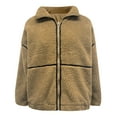 thumbnail image 4 of Women Oversized Sherpa Jacket Zip Up Fleece Jackets Fall Winter Warm Coats Faux-Fur Outwear Fashion Clothing with Pockets, 4 of 4