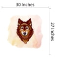 thumbnail image 4 of Animal Wall Decals for Family Living Room - Lone Angry Wolf Head Wolf DIY & Creativity Boy Girl Bedroom Wall Sticker - Size: 30 In x 27 In, 4 of 5