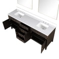thumbnail image 4 of Laurel 80 in W x 22 in D Brown Oak Double Bath Vanity, White Quartz Top, and 36 in Mirrors, 4 of 4