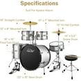 thumbnail image 2 of Eastar Adults Drum Set 5 Piece 22“ Full Size Drums Kit for Junior Beginner with Pedal Cymbals Stands Stool and Sticks, Metallic Silver, 2 of 8