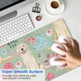thumbnail image 4 of Long Mouse Pads for Desk,Labrador Dog and Flower Floral Desk Mats on Top Of Desks, Desk Mouse Pad Extra Large with 3mm Non-Slip Base and Stitched Edge for Gaming,Office,Work,Home 31.5"x11.8", 4 of 6