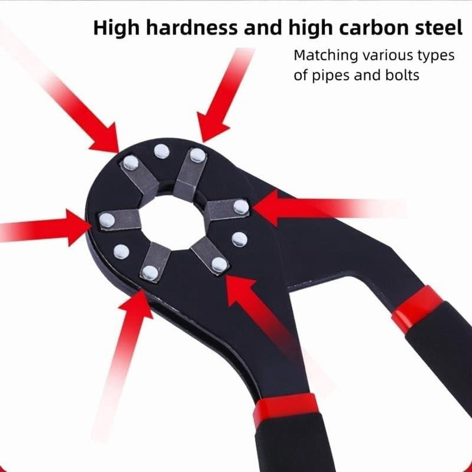 CATPAN Adjustable Wrench, 1 Count 14 in 1 Multifunctional with Anti-slip Handle, Tool for Car Bicycle Repair, Heavy Duty Hex Combination, Adjustable Socket Wrench (8inch)