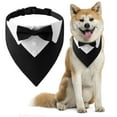 thumbnail image 2 of Perro boda esmoquin Bandana cómodo Formal mascota Coll pa fiestas Negro Zulema Collar de pajarita para mascotas, 2 of 7