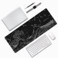 thumbnail image 6 of Japanese Sea Wave Large Gaming Mouse Pad，31.5x11.8 inch, 1lb, 3mm   Waterproof  XL Mousepad ，Keyboard Pad Desk Pad with Black Anime & Stitched Edges and Non-Slip Durable Rubber Base for Home and, 6 of 6