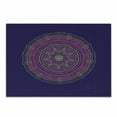thumbnail image 1 of Yoga Cutting Board, Ornament Mandala Round on Purple Background Bohemian Hippie Motif, Decorative Tempered Glass Cutting and Serving Board, Small Size, Multicolor, by Ambesonne, 1 of 1