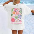 thumbnail image 6 of T Shirts for Women Beach Oversized Graphic Vintage Baggy Tees Summer Vacation Womens Summer Tops White L, 6 of 6