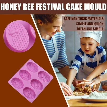 

Big Sale! Kitchen Essentials Eguiwyn Honeybee Festival Silicone Mould Six Hole Diy Soap Mold Chocolate Cake Mold Honey Bee Festival Six-Hole Diy Soap Mold Cake Mold
