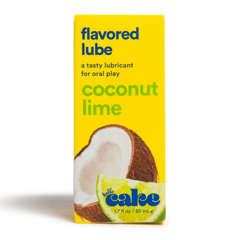 Hello Cake, Flavored Lube, Coconut Lime Edible Water-Based for Oral Sex,  1.7 fl oz
