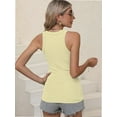 thumbnail image 5 of Women’s Basic Crew High Neck Sleeveless Casual Tank Top Ribbed Soft Tank Top, 5 of 6