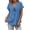 Light Blue03, variant on Womens Tops Cutout Solid V Neck Front Tie Knot Rolled Short Sleeve Blouse, Loose Fit Fake Linen Cotton Blend Textured Casual Summer Top Womens Workout Tops