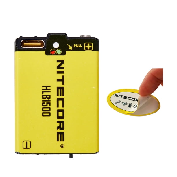 Paquete de baterías recargables USB-C Nitecore HLB1500 de 1500 mAh