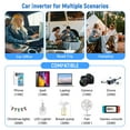 thumbnail image 6 of AA Products Power Inverter 12V DC to 110V AC 200W Car Charger Adapter Various Charging Protocols Fits AA Products Power Tool Organizer, 6 of 6