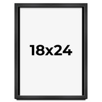 18x24 Frame Black Charcoal Grey Wood Textured Picture Frame | 0.75 Inch Moulding Width | Gunmetal