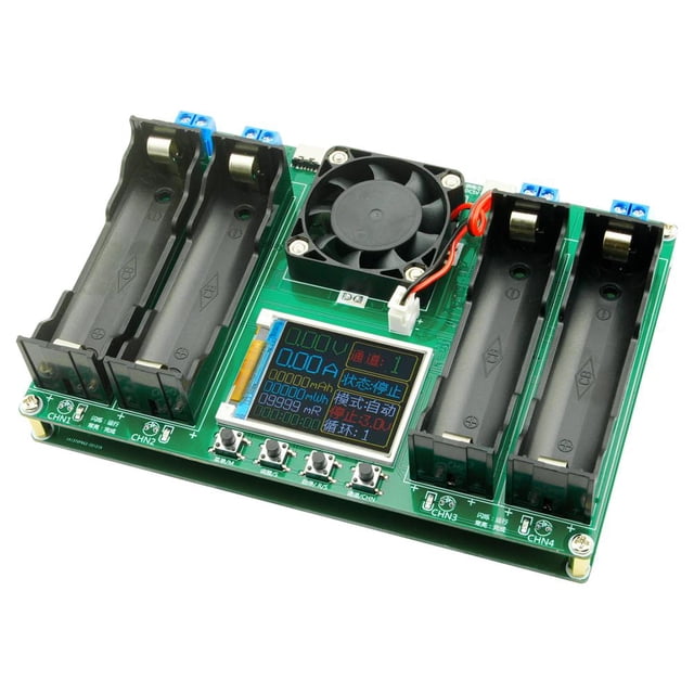 Comprobador de capacidad de batería Pantalla LCD tipo C de 4 canales Módulo de alimentación 18650 Sywqhk Para estrenar