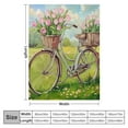 thumbnail image 4 of JRXY Spring Theme Throw Blanket Farmhouse Biycle Floral Tulip Blanket Throw Blanket for Couch Sofa Bed Soft Cozy Fuzzy  Blankets Summer Flower Decorative Blanket  White, 4 of 6