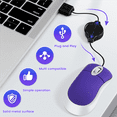 thumbnail image 6 of Mini USB Wired Mouse Retractable Tiny Small 1600 DPI Optical Compact Travel Mice for 98 2000 XP Vista Version, 6 of 9