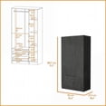 thumbnail image 2 of Armoires Three-Door with Two Drawers & Clothing Rod, Smoke Oak | Oak | Particle Board, 2 of 8