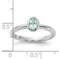 thumbnail image 2 of Sterling Silver Oval Aquamarine Ring, 2 of 5