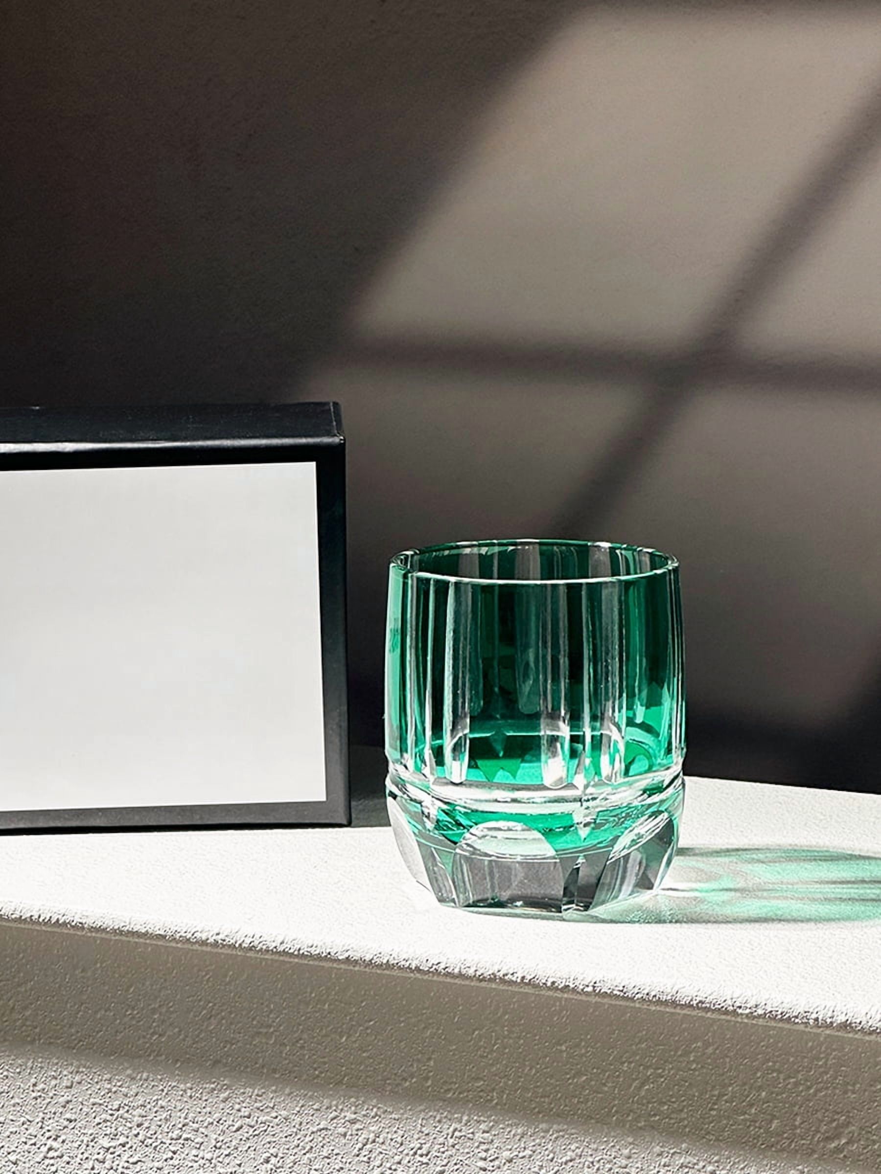 Premium Crystal Whiskey Glasses Edo Kiriko Bamboo Design Luxury Gift Set Japanese Cut Glass for Scotch Wine