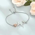 thumbnail image 3 of Cremation Jewelry Rose Flower Urn Bracelet for Ashes for Women Memorial Adjustable Ashes Link Bracelet, 3 of 7