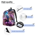 thumbnail image 3 of Disketp Beautiful Flower Blue Bird Mochila de Lona Estampada, Mochila Escolar de Viaje Ligera para Estudiantes y Portátil-Small, 3 of 5