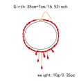thumbnail image 4 of SeekLGT Blood Necklace Gothic Blood Drop Fringe Necklace Dripping Blood Choker Beaded Tassels Vampire Jewelry Accessories Halloween Costume Statement Piece for Women, 1 pc, 4 of 8