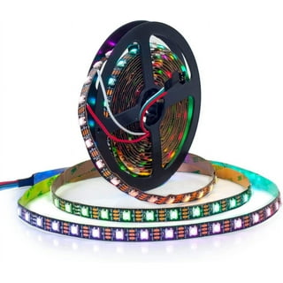 BTF-LIGHTING WS2812B RGB ECO LED Strip, Chasing Effects 5050SMD  Individually Addressable 3.3FT 100 (2x50) Pixels/m Flexible Dream Color  IP30 for