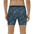thumbnail image 4 of Picia Winter Blue Forest Deer Pattern Men's Athletic Long Leg Briefs , Performance Stretch Underwear，Moisture-Wicking, 4 of 7