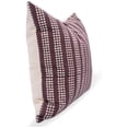 thumbnail image 3 of Fabdivine Block Print Duck Canvas Handmade Cushion Cover with Floral Print Boho Design Chocolate Brown  16x16 Inch, 3 of 5