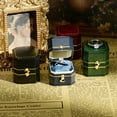 thumbnail image 5 of TAIMY Jewelry Ring Box, Vintage Octagonal Ring Box, Velvet Jewelry Box, perfect for proposals, engagements, and weddings(Blue), 5 of 6