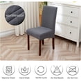 thumbnail image 3 of 100%Waterproof Chair Covers for Dining Room, Stretch Jacquard Dining Chair Slipcovers Removable Washable Chair Protector for Kitchen, Hotel, Restaurant, 3 of 7