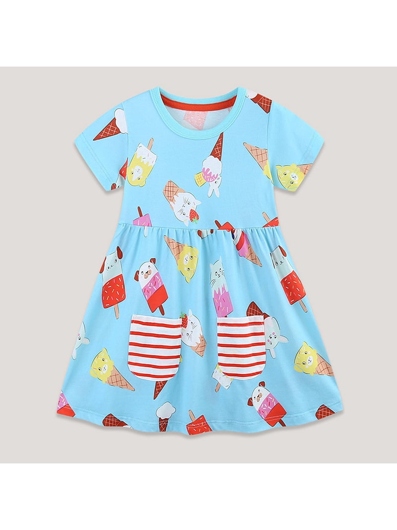 ice cream t shirt dress Just A Boy Who Loves Ice Cream Truck - Ice Cream Lover T-Shirt Dress Women's Dress, Casual Summer Dress